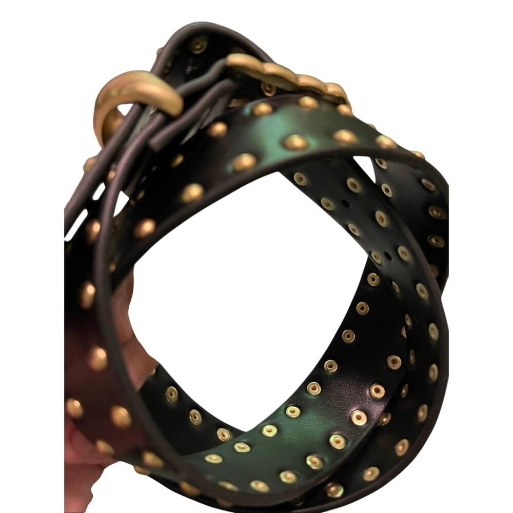 Good American Vegan Wide Studded Belt size S/M - Picture 6 of 10